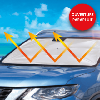 Pare-Soleil voiture pour Pare-Brise CAR PARASOL - VENTEO - Contre les  rayons UV - Pare-Brise avant Universel 140 x 80 cm - Parapluie Pare-Soleil